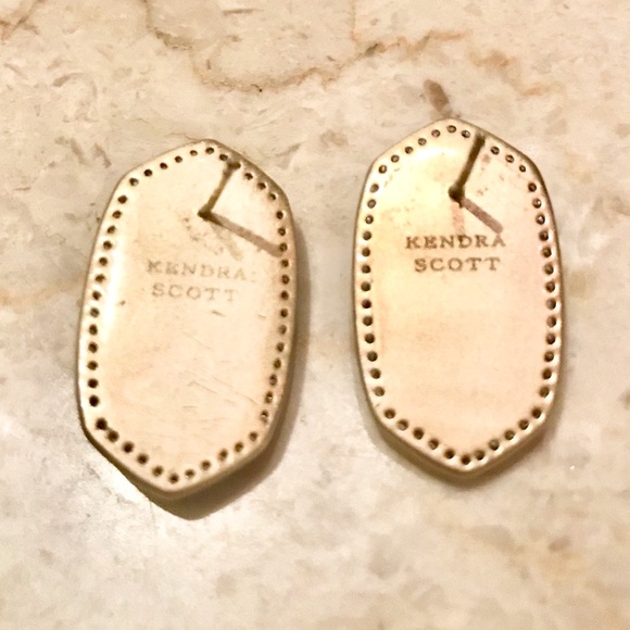 Kendra Scott Turquoise Elsie Luxe Earrings in Gold